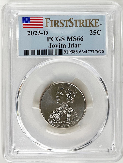 2023 PCGS Certified American Women Quarter Jovita Idar First Strike Label - back