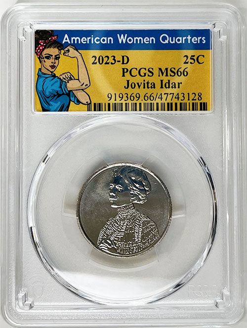2023 PCGS Certified American Women Quarter Jovita Idar Rosie Label - back