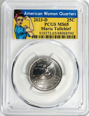 2023 PCGS Certified American Women Quarter Maria Tallchief Rosie Label - back