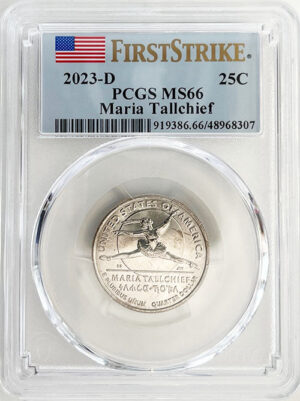 2023 PCGS Certified American Women Quarter Maria Tallchief First Strike Label - back