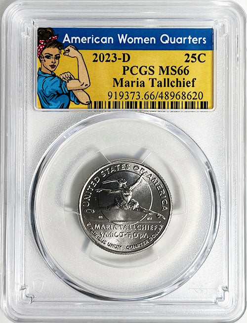 2023 PCGS Certified American Women Quarter Maria Tallchief Rosie Label - back