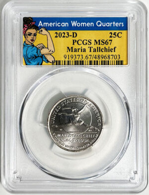 2023 PCGS Certified American Women Quarter Maria Tallchief Rosie Label - back