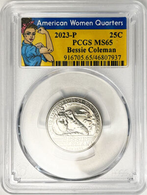 2023 PCGS Certified American Women Quarter Bessie Coleman Rosie Label - back
