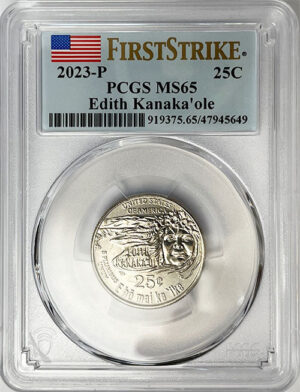 2023 PCGS Certified American Women Quarter Edith Kanakaole First Strike Label - back