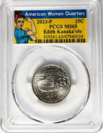 2023 PCGS Certified American Women Quarter Edith Kanakaole Rosie Label - back
