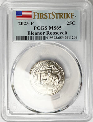 2023 PCGS Certified American Women Quarter Eleanor Roosevelt First Strike Label - back