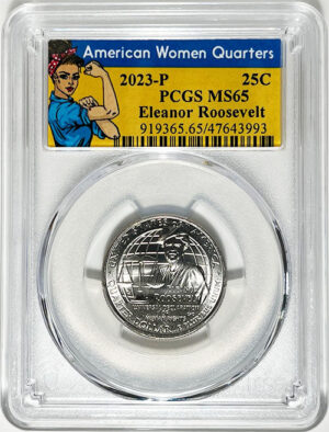 2023 PCGS Certified American Women Quarter Eleanor Roosevelt Rosie Label - back