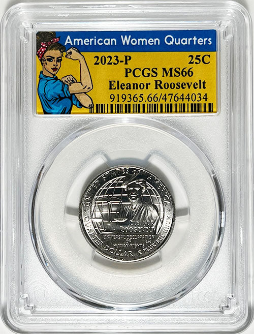 2023 PCGS Certified American Women Quarter Eleanor Roosevelt Rosie Label - back