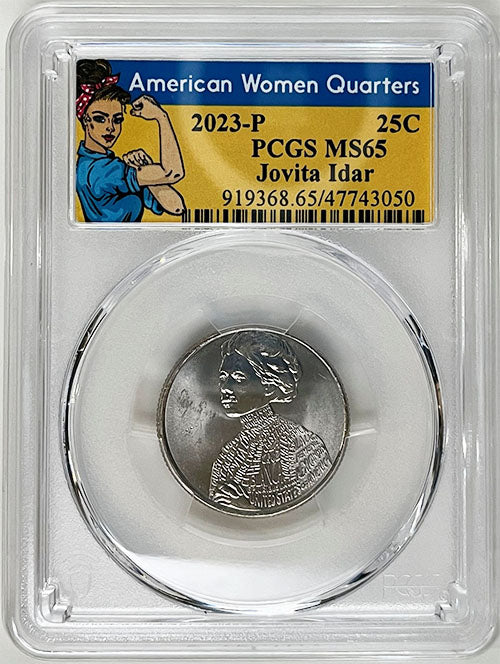 2023 PCGS Certified American Women Quarter Jovita Idar Rosie Label - back
