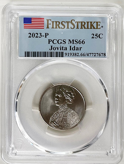 2023 PCGS Certified American Women Quarter Jovita Idar First Strike Label - back