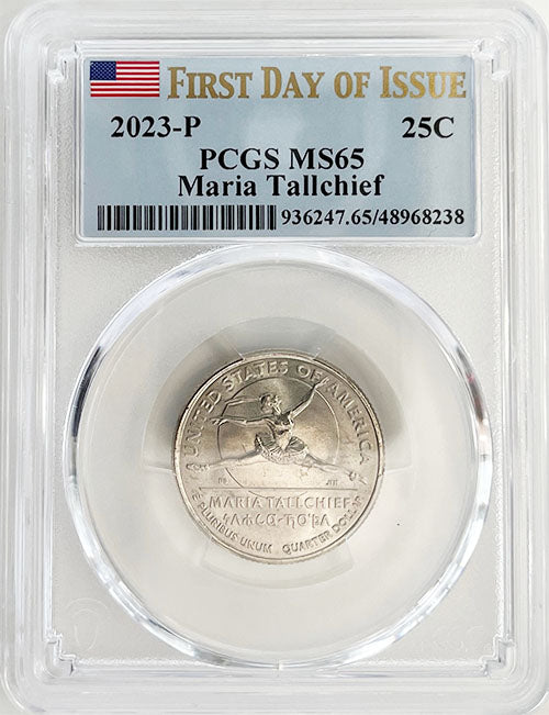 2023 PCGS Certified American Women Quarter Maria Tallchief First Day of Issue Label - back