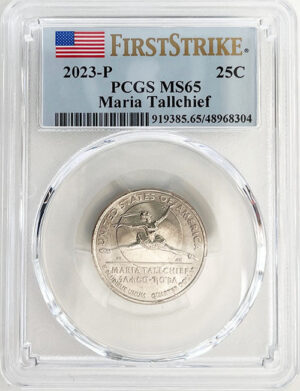2023 PCGS Certified American Women Quarter Maria Tallchief First Strike Label - back