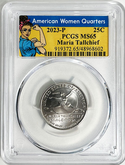 2023 PCGS Certified American Women Quarter Maria Tallchief Rosie Label - back