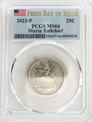 2023 PCGS Certified American Women Quarter Maria Tallchief First Day of Issue Label - back
