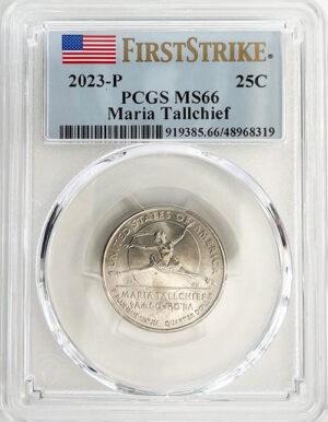2023 PCGS Certified American Women Quarter Maria Tallchief First Strike Label - back