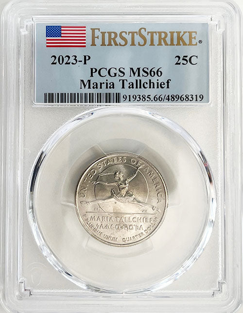 2023 PCGS Certified American Women Quarter Maria Tallchief First Strike Label - back