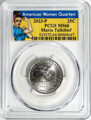 2023 PCGS Certified American Women Quarter Maria Tallchief Rosie Label - back