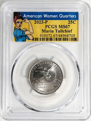 2023 PCGS Certified American Women Quarter Maria Tallchief Rosie Label - back