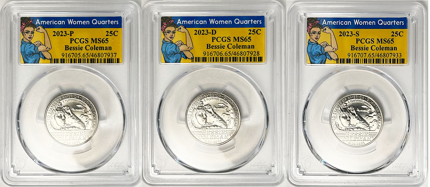 2023 PCGS BU Certified American Women Quarter Sets Rosie Label - back