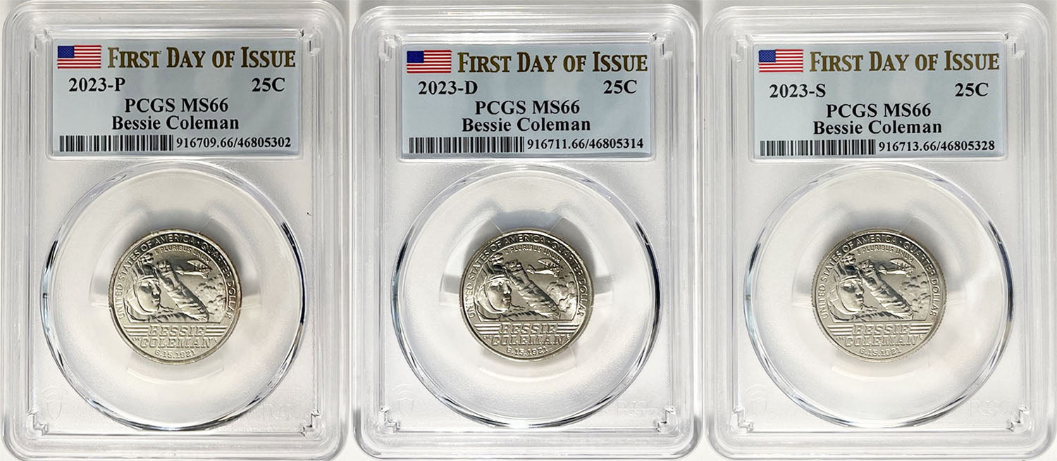 2023 PCGS BU Certified American Women Quarter Sets First Day of Issue Label - back