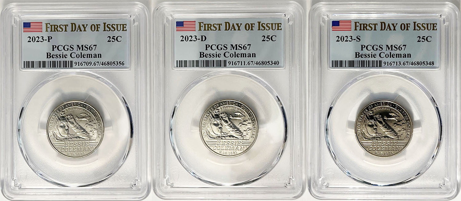 2023 PCGS BU Certified American Women Quarter Sets First Day of Issue Label - back