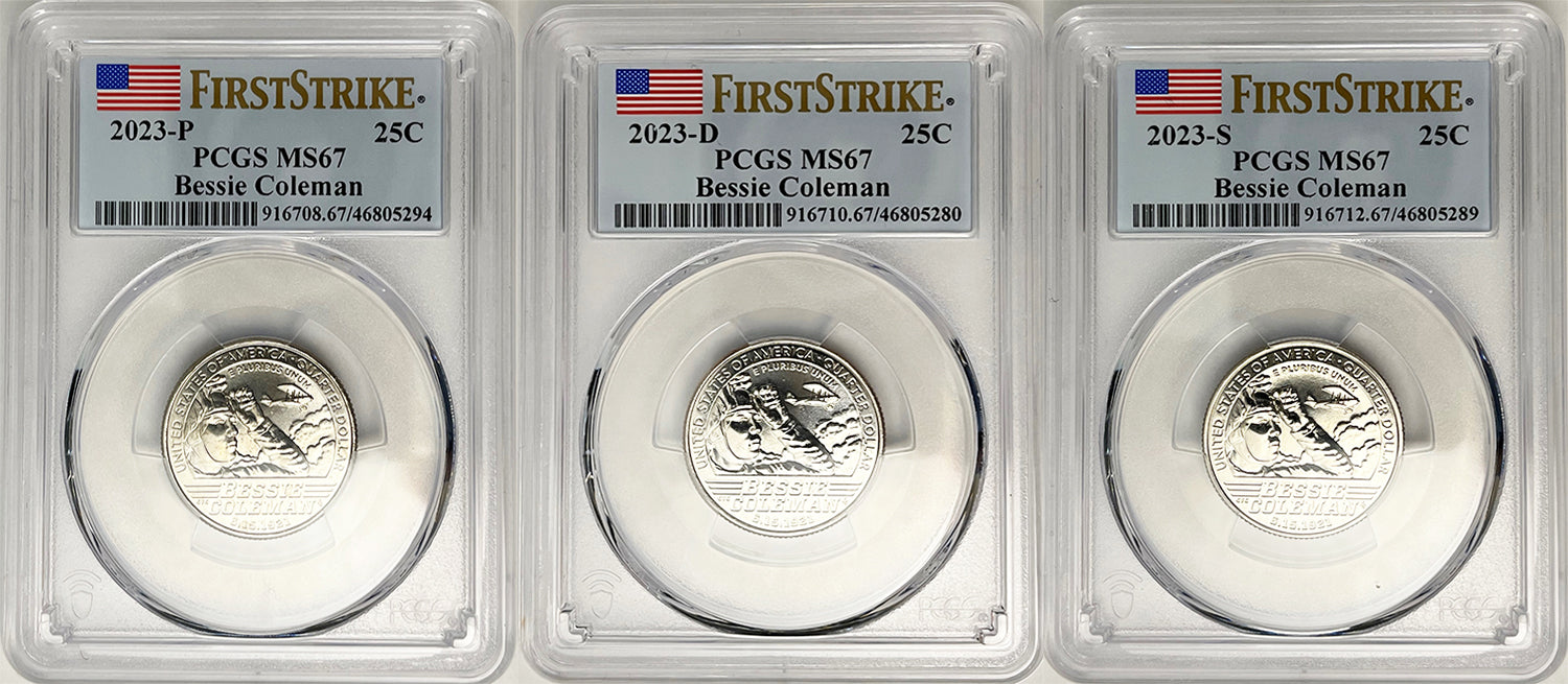 2023 PCGS BU Certified American Women Quarter Sets First Strike Label - back