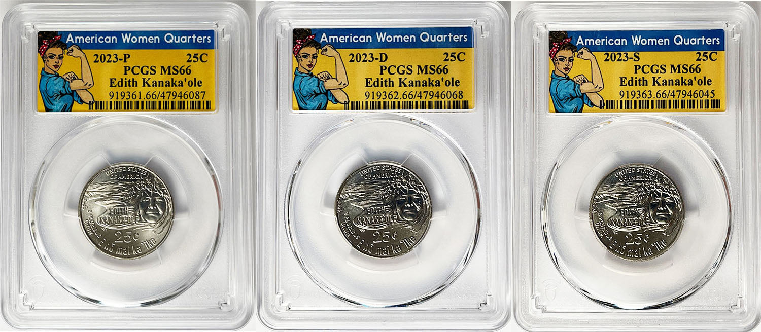 2023 PCGS BU Certified American Women Quarter Sets Rosie Label - back