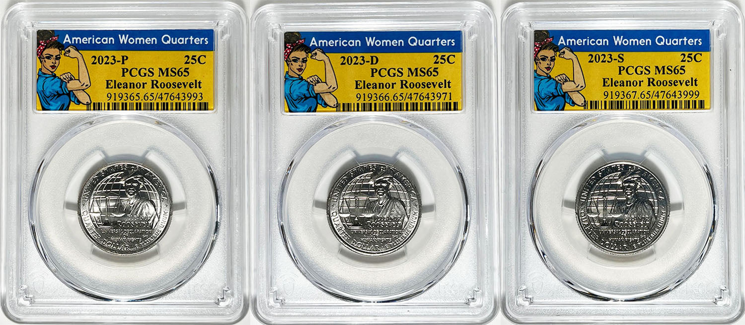 2023 PCGS BU Certified American Women Quarter Sets Rosie Label - back