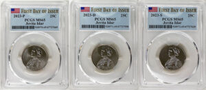 2023 PCGS BU Certified American Women Quarter Sets First Day of Issue Label - back