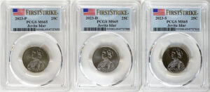 2023 PCGS BU Certified American Women Quarter Sets First Strike Label - back