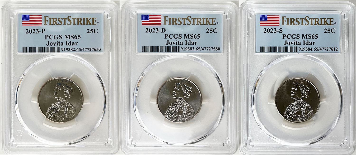 2023 PCGS BU Certified American Women Quarter Sets First Strike Label - back
