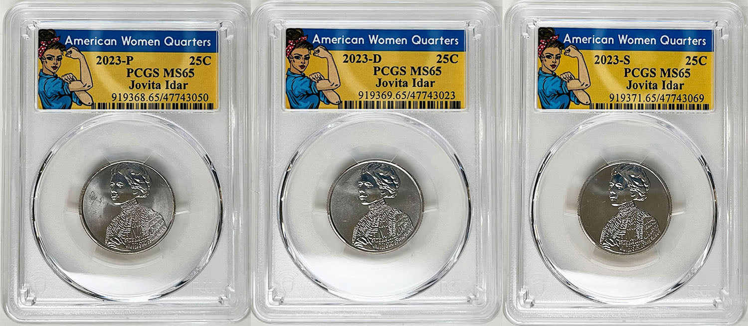 2023 PCGS BU Certified American Women Quarter Sets Rosie Label - back