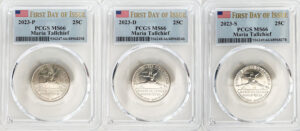 2023 PCGS BU Certified American Women Quarter Sets First Day of Issue Label - back