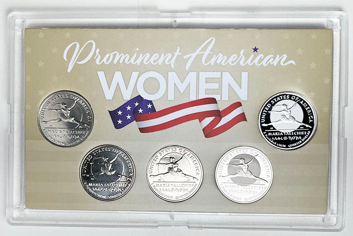 2022 - 25 P,D,S,S,S BU, Clad and Silver Proof American Women Quarters in 3 by 5 Frosty Case - back