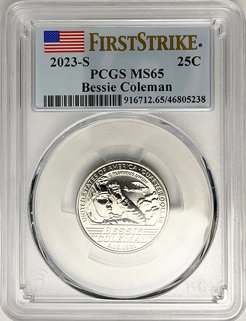 2023 PCGS Certified American Women Quarter Bessie Coleman First Strike Label - back
