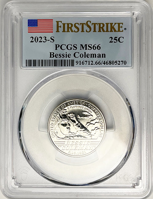 2023 PCGS Certified American Women Quarter Bessie Coleman First Strike Label - back