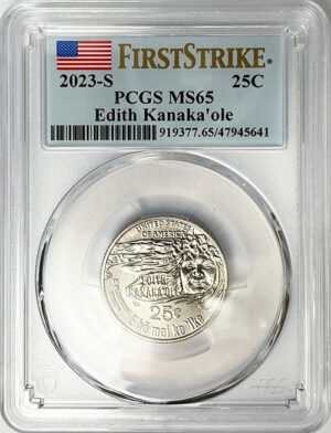 2023 PCGS Certified American Women Quarter Edith Kanakaole First Strike Label - back