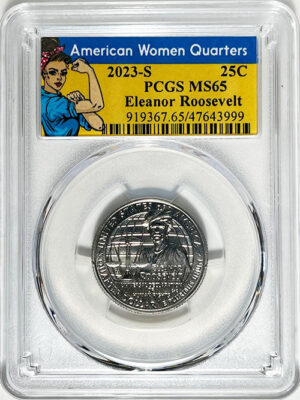2023 PCGS Certified American Women Quarter Eleanor Roosevelt Rosie Label - back