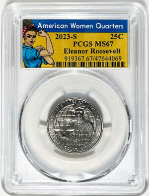 2023 PCGS Certified American Women Quarter Eleanor Roosevelt Rosie Label - back