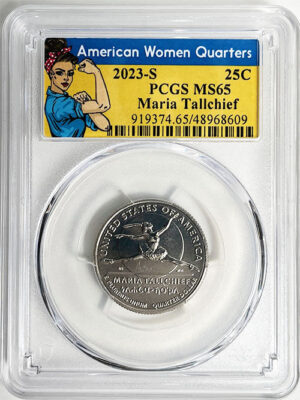 2023 PCGS Certified American Women Quarter Maria Tallchief Rosie Label - back