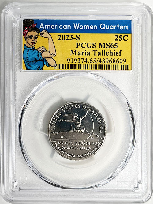 2023 PCGS Certified American Women Quarter Maria Tallchief Rosie Label - back