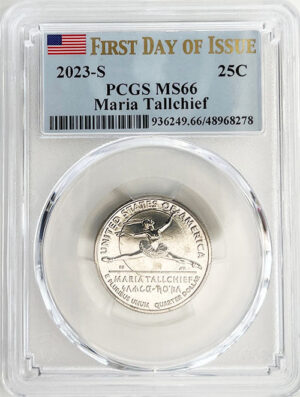 2023 PCGS Certified American Women Quarter Maria Tallchief First Day of Issue Label - back