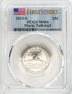 2023 PCGS Certified American Women Quarter Maria Tallchief First Strike Label - back