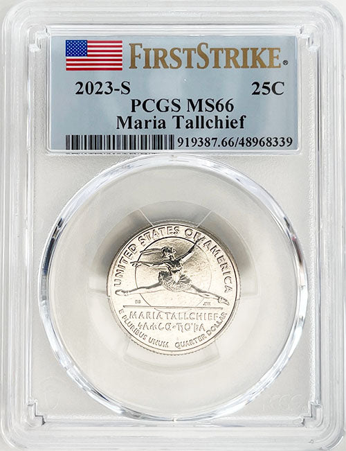 2023 PCGS Certified American Women Quarter Maria Tallchief First Strike Label - back