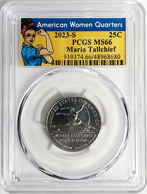 2023 PCGS Certified American Women Quarter Maria Tallchief Rosie Label - back