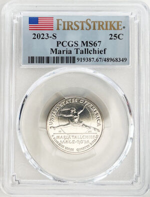 2023 PCGS Certified American Women Quarter Maria Tallchief First Strike Label - back
