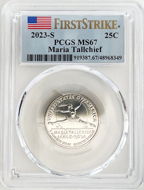 2023 PCGS Certified American Women Quarter Maria Tallchief First Strike Label - back