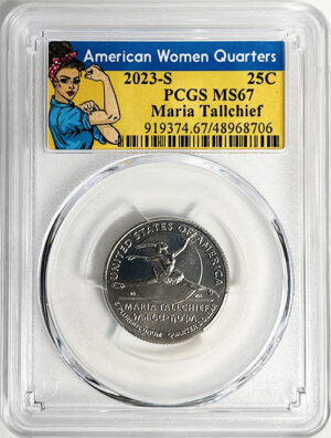 2023 PCGS Certified American Women Quarter Maria Tallchief Rosie Label - back