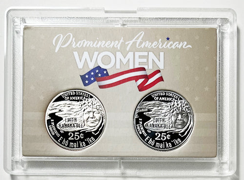 2022 - 25 S Clad and Silver Proof American Women Quarters in 2 by 3 Frosty Case - back