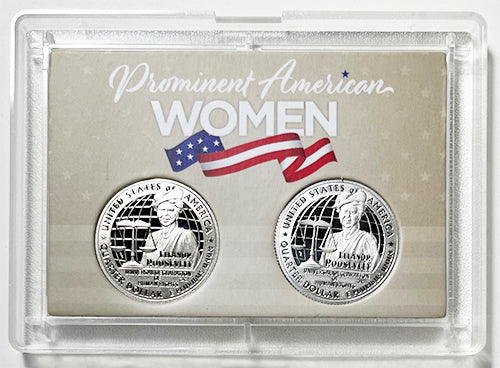 2022 - 25 S Clad and Silver Proof American Women Quarters in 2 by 3 Frosty Case - back